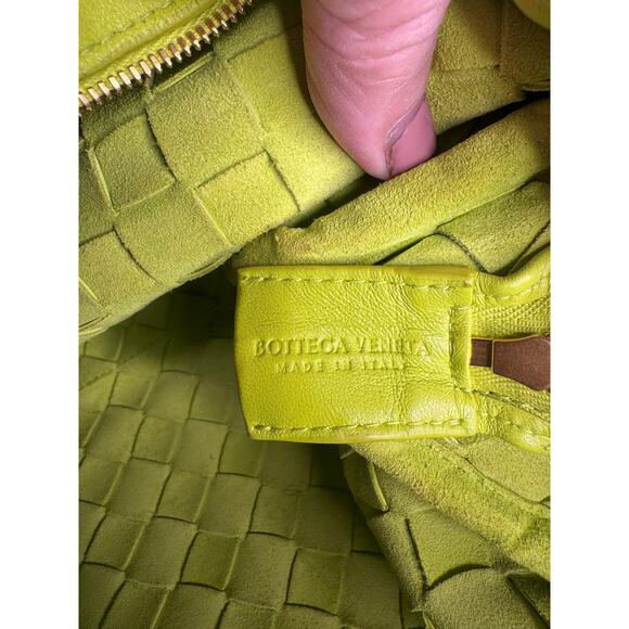 Bottega Veneta NWT Mini Loop Intrecciato Camera Bag in Acid Kiwi - Picture 14 of 16